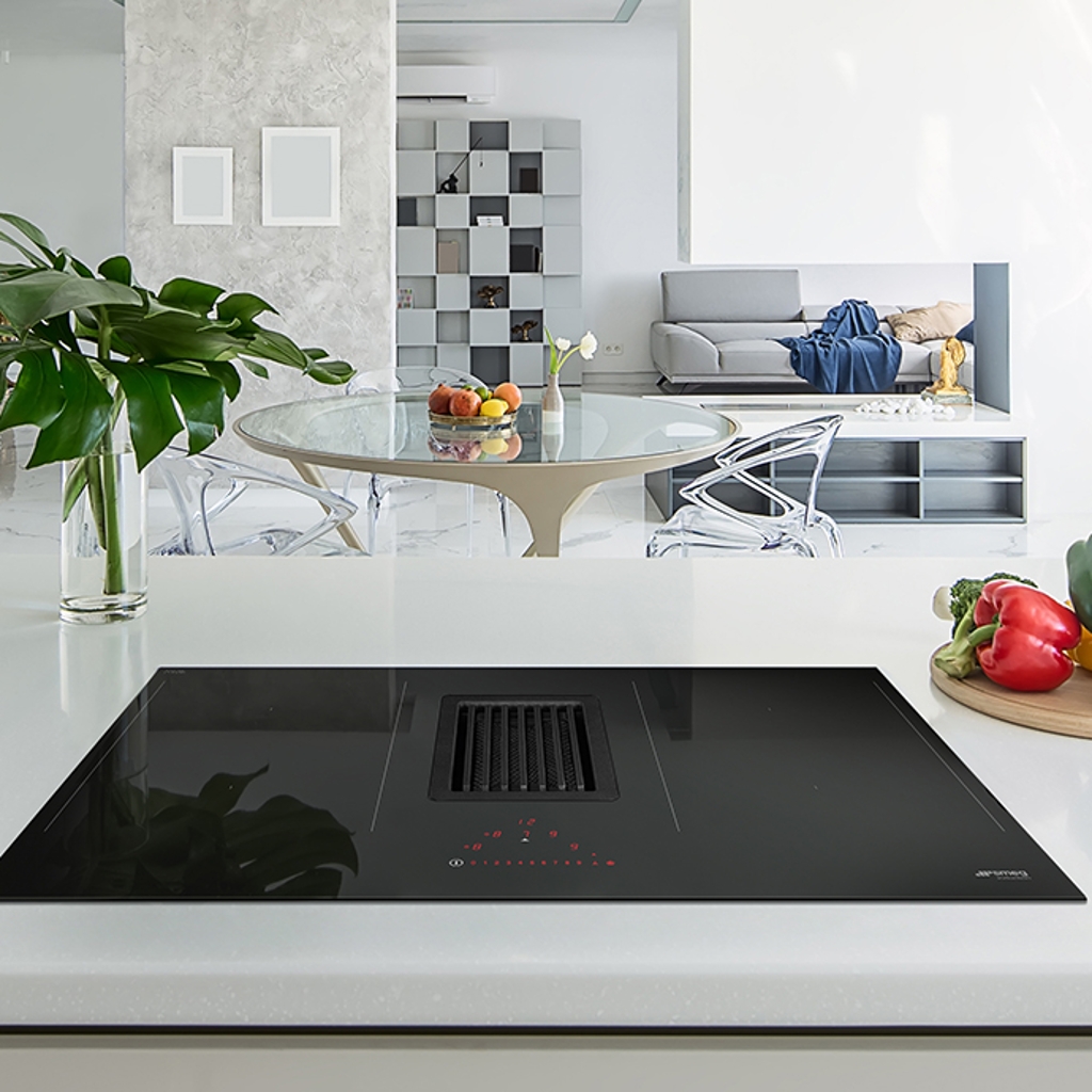 HOBD Smeg hood in hob induction kitchen appliance