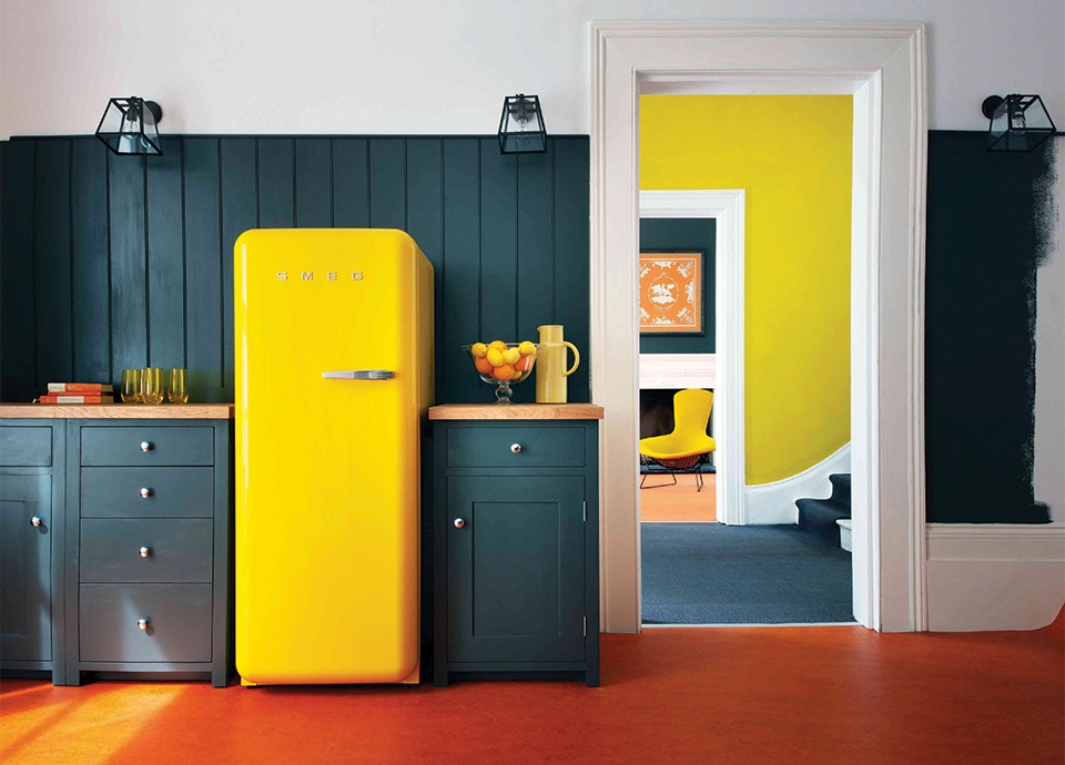 Smeg style sale fridge freezer