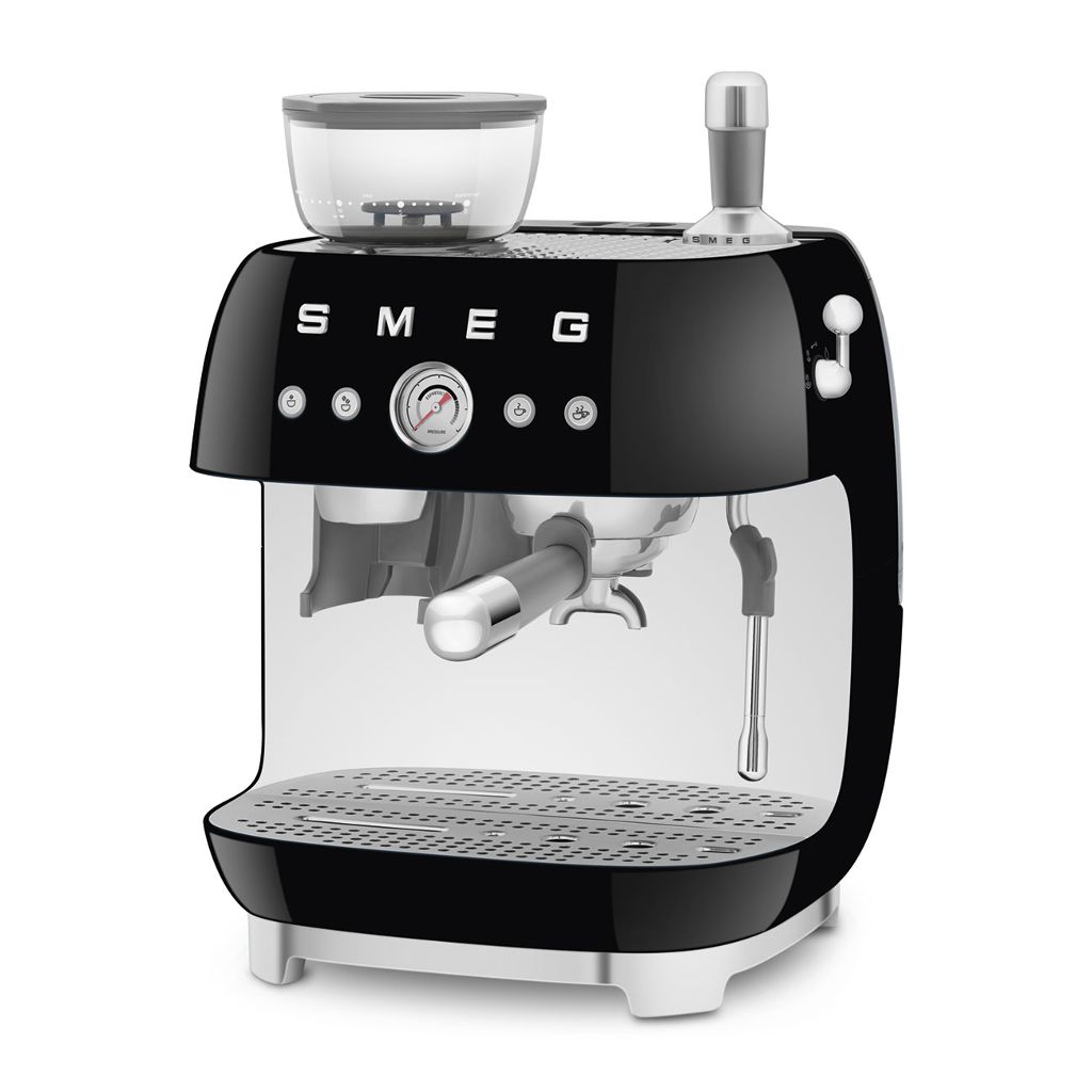 Espresso coffee machine with grinders