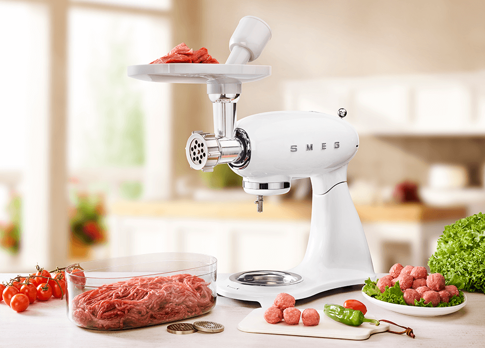 Grinder and stand mixer by Smeg