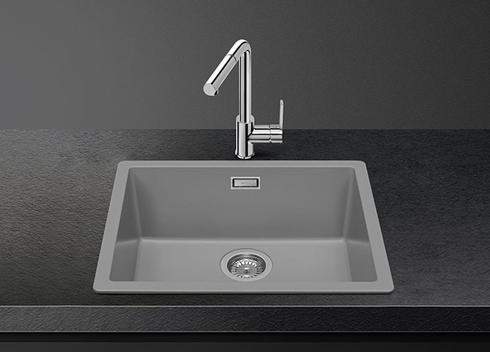 Smeg Kitchen Sinks Stainless Steel Composite Ceramic Inset