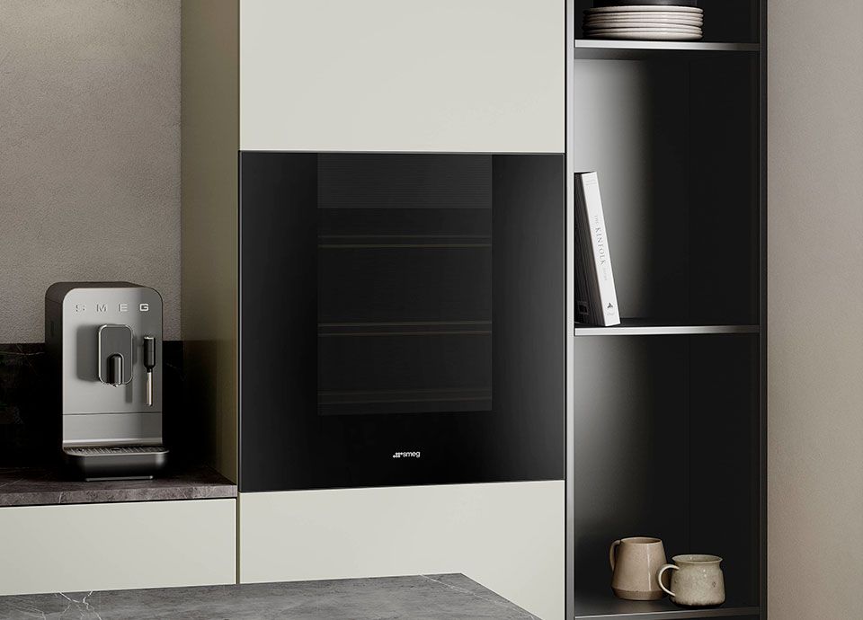 gamme de cuisson encastrable gris neptune et deep black SMEG