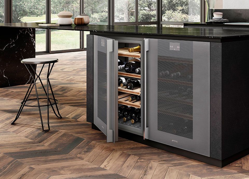 Smeg fridge shop wine rack