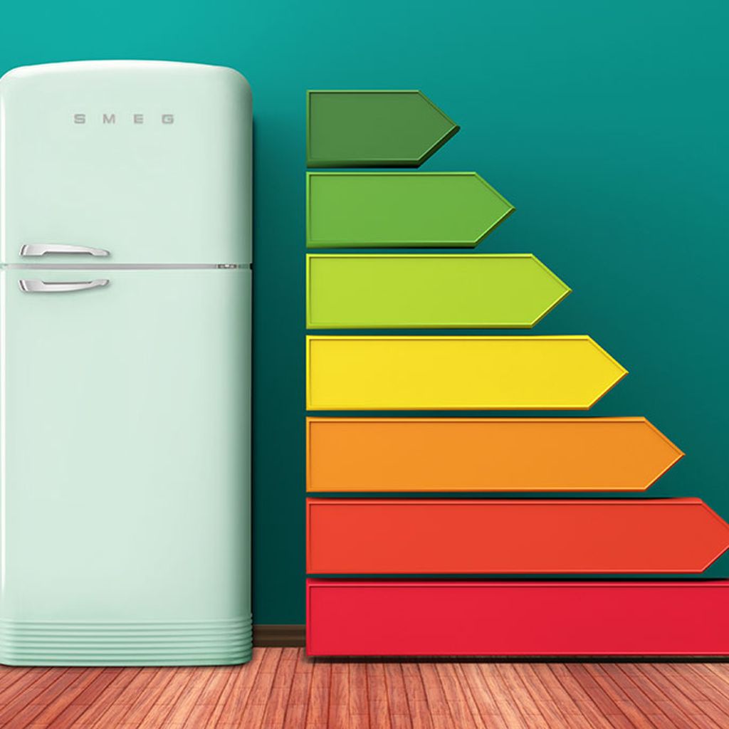 Smeg FAB50 Fridge Freezer with energy saving colours