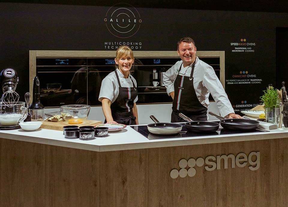 Theo Randall chef cooking demonstration for smeg Galileo ovens