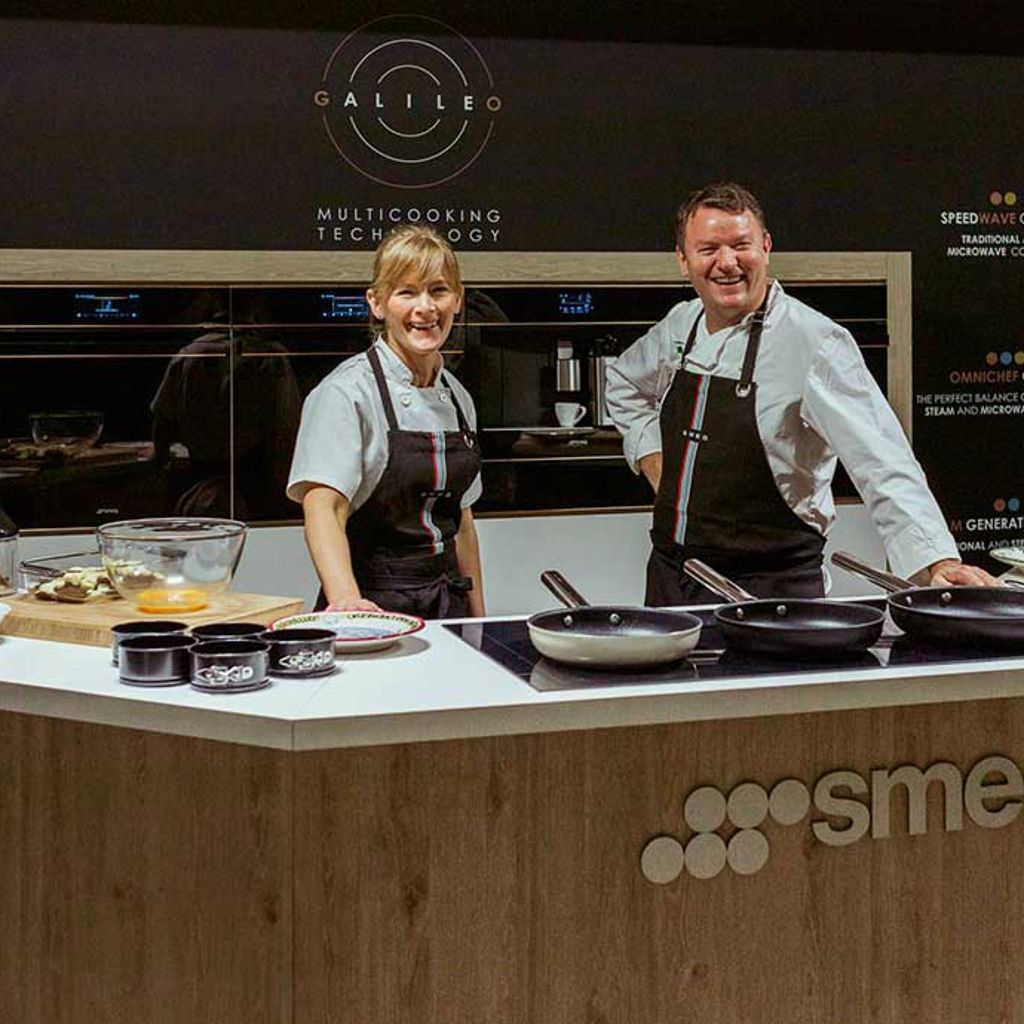 Theo Randall chef cooking demonstration for smeg Galileo ovens