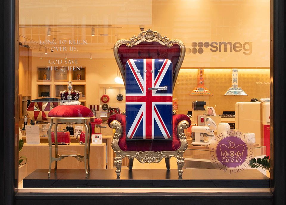 Smeg London store Queen's Jubilee window display