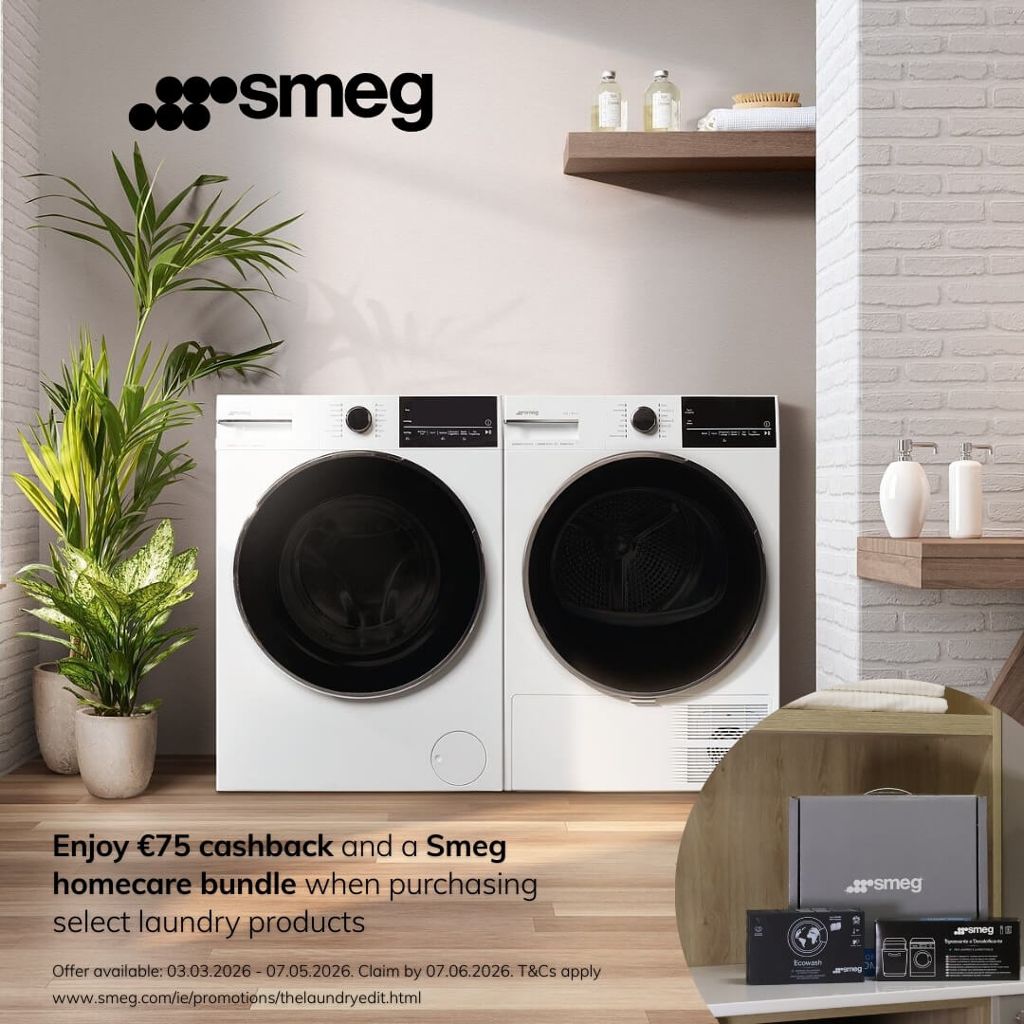 Claim €75 Cashback and Smeg Homecare Bundle with Selected Laundry Purchases