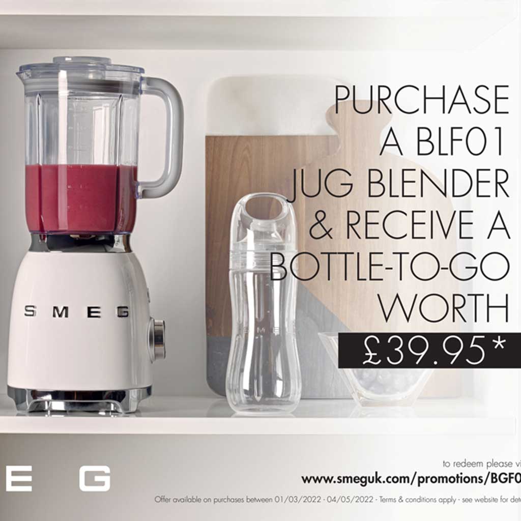 Smeg jug blender promotion with bottle to go free