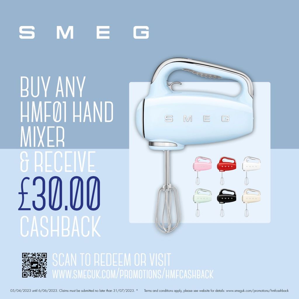 Smeg Hand Mixer promotion with cashback