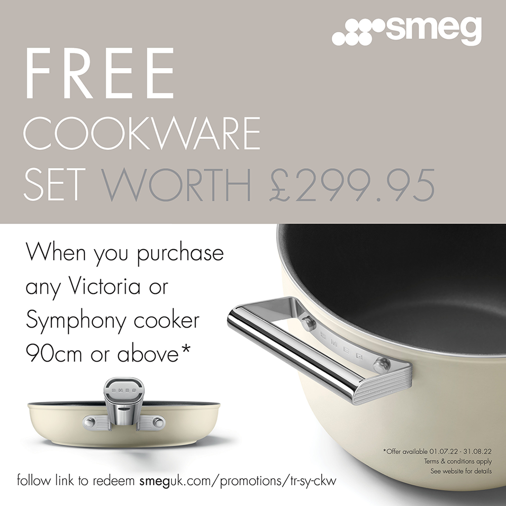 Smeg range cooker promotion with free cookware