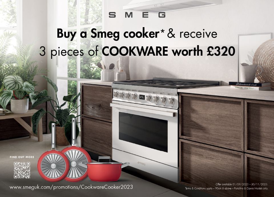 Buy an Opera or Portofino range cooker (90cm, 100cm, 110cm, 120cm or 150cm) and claim a free red cookware set worth £320