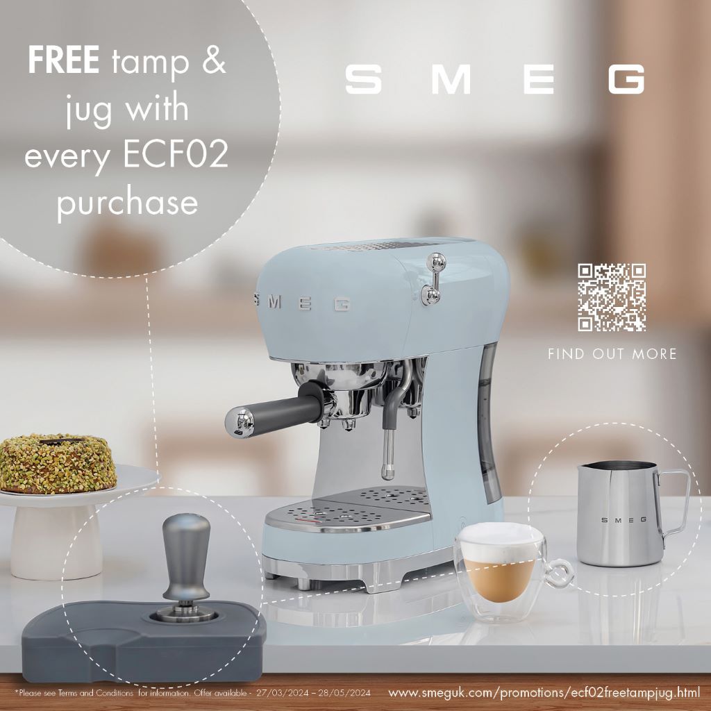FREE TAMP & MILK JUG ACCESSORY WITH ECF02 COFFEE MACHINE PURCHASES