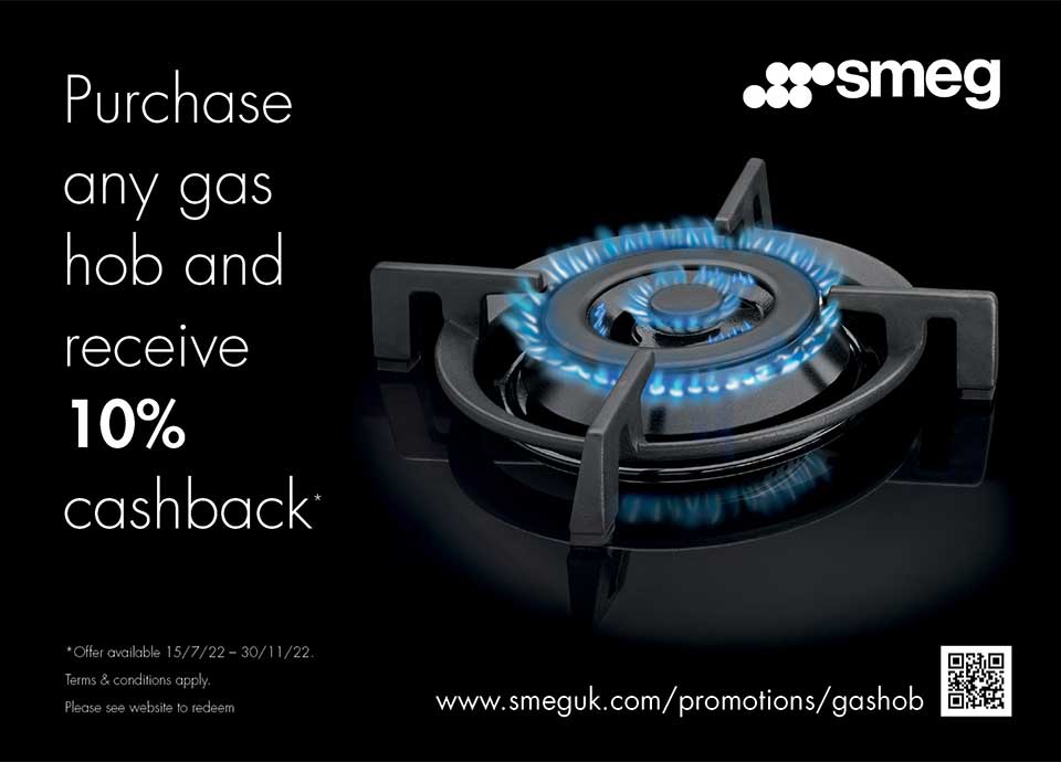 Smeg gas hob promotion with 10% cashback