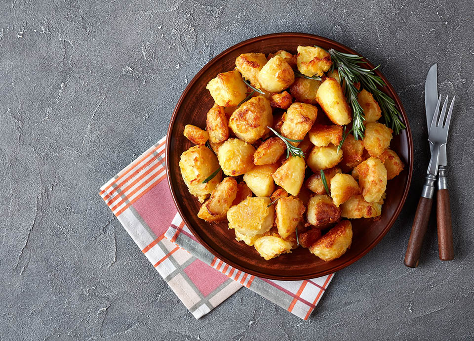 For crispy, crunchy roast potatoes: