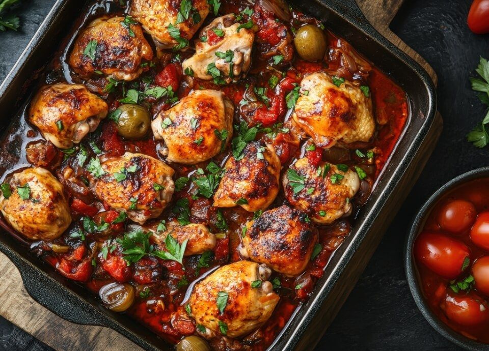 Puttanesca Chicken Traybake