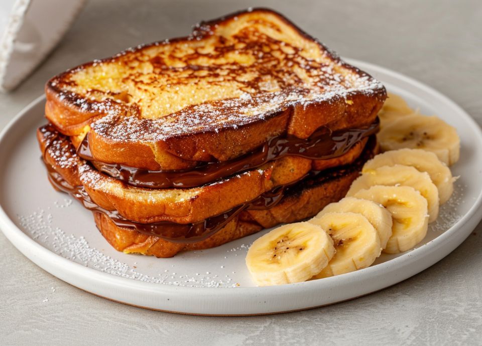 Nutella Stuffed French Toast
