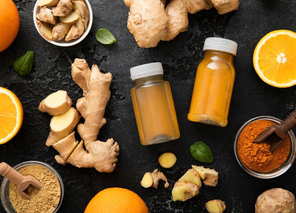 Ginger, Lemon and Turmeric Shot