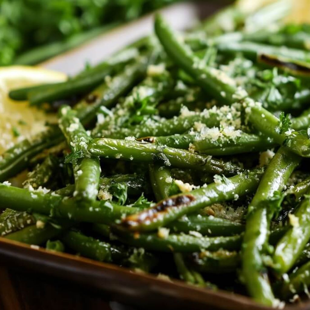 Garlic, Lemon & Almond Green Beans