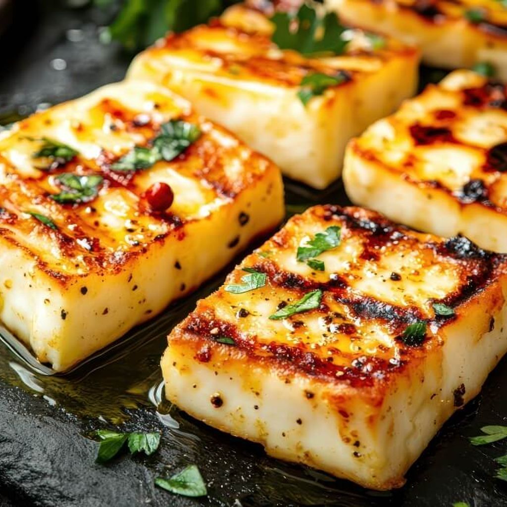 Hot Honey Lime Halloumi Bites