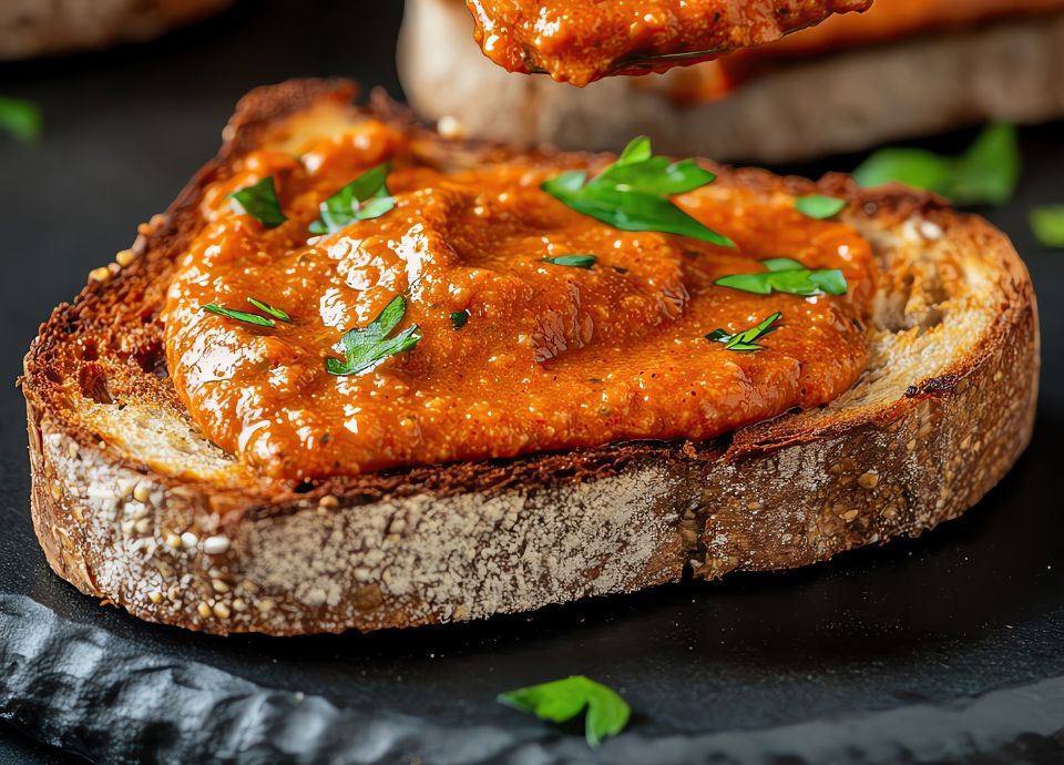 Hot Honey Romesco-Style Toast