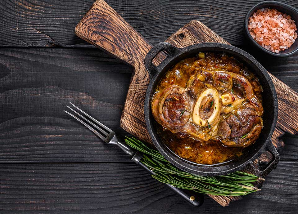 Ossobuco braised veal dish