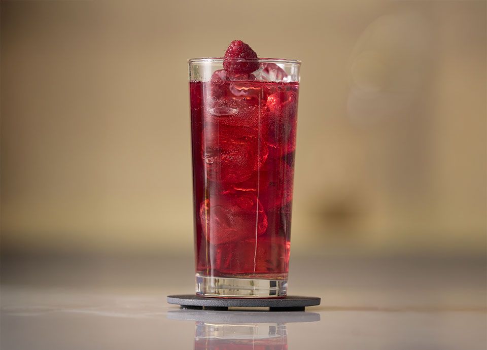 Soda aux framboises et hibiscus