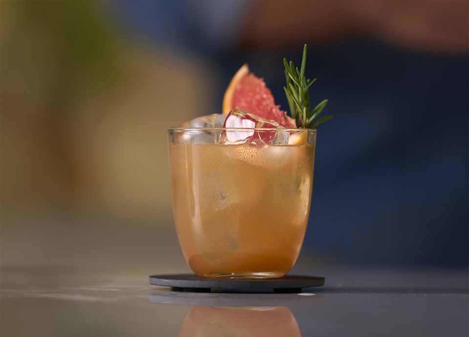 Cocktail pétillant au pamplemousse