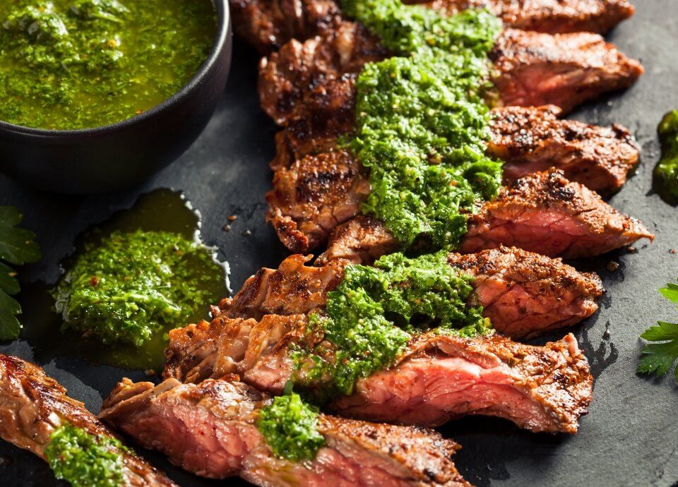 Steak with Smeg Hand Blender Chimichurri