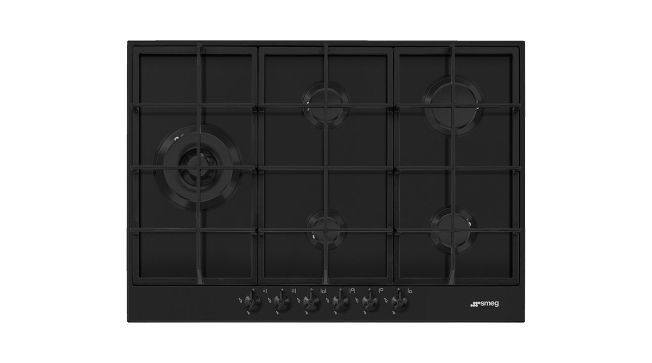 Matt black hob - Smeg