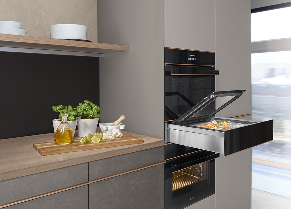 Elettrodomestici Smeg da incasso con allineamento a colonna