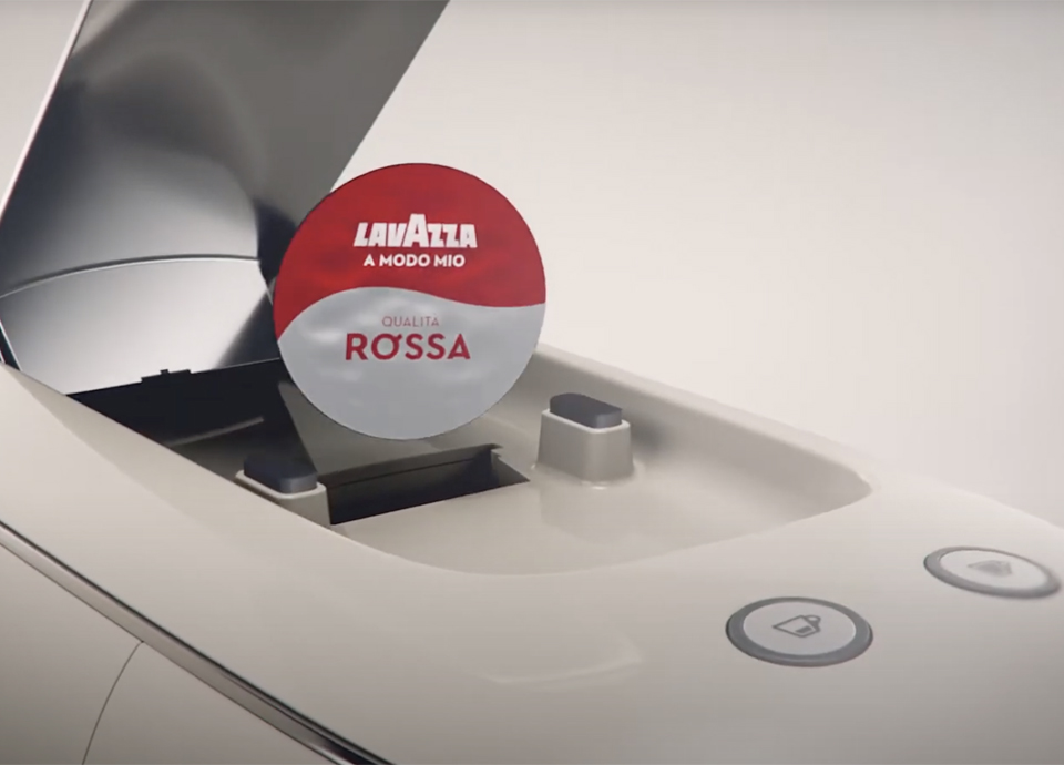 Lavazza Smeg Capsule Coffee Machine Red