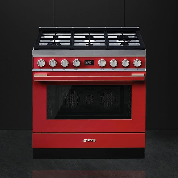 Portofino Freestanding Cooker in Red