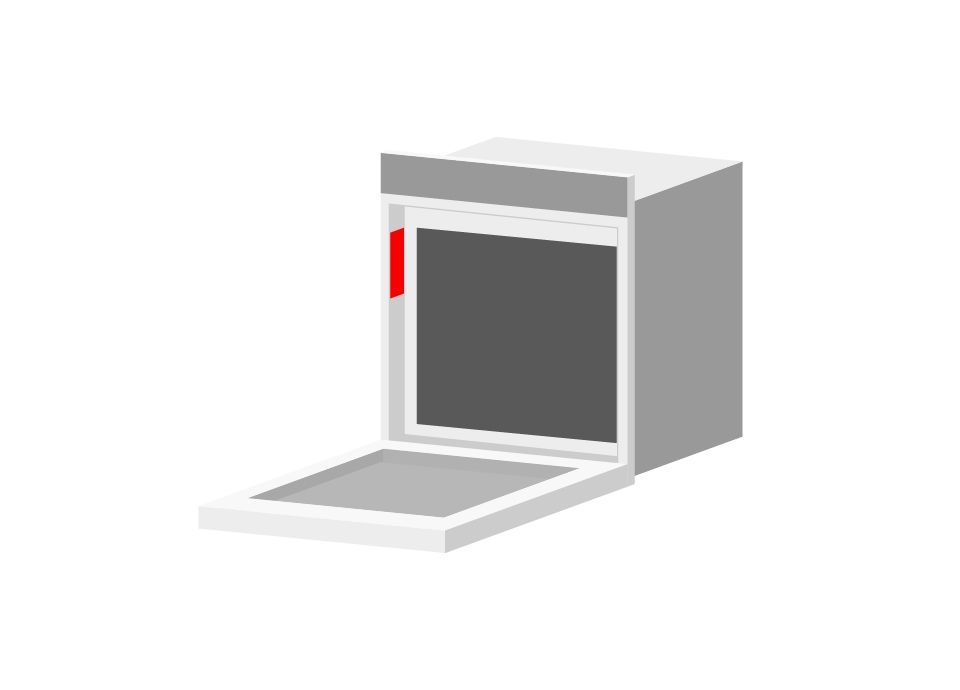 informative label position ovens, cookers