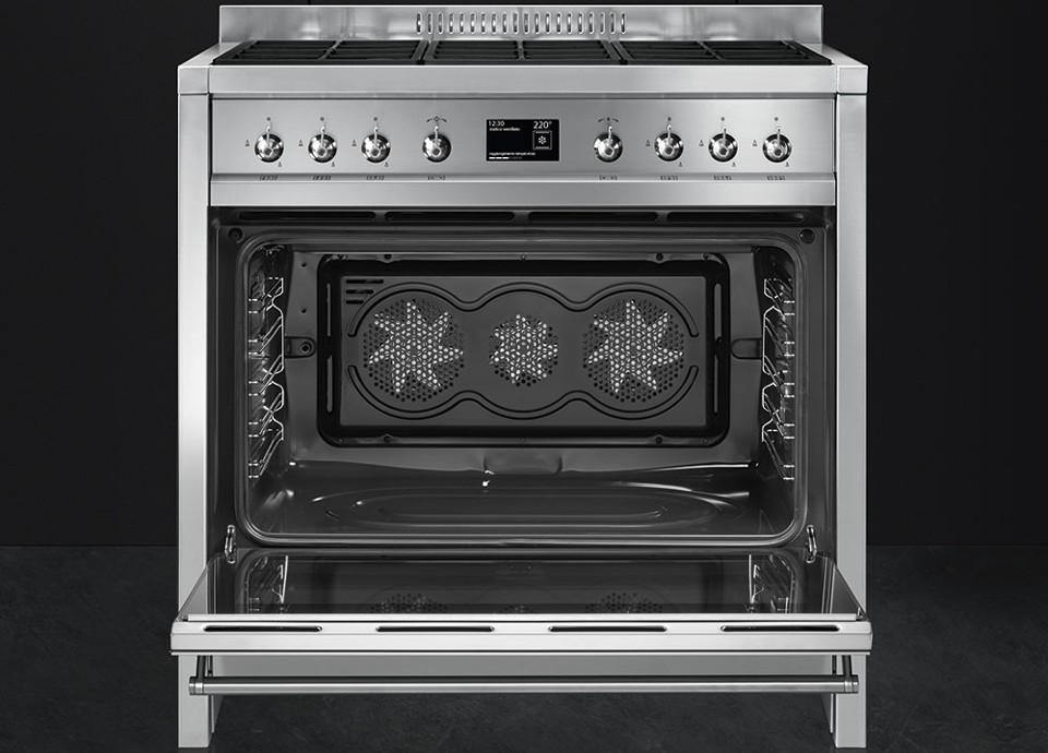 Piano de cuisson Triple Turbine Smeg