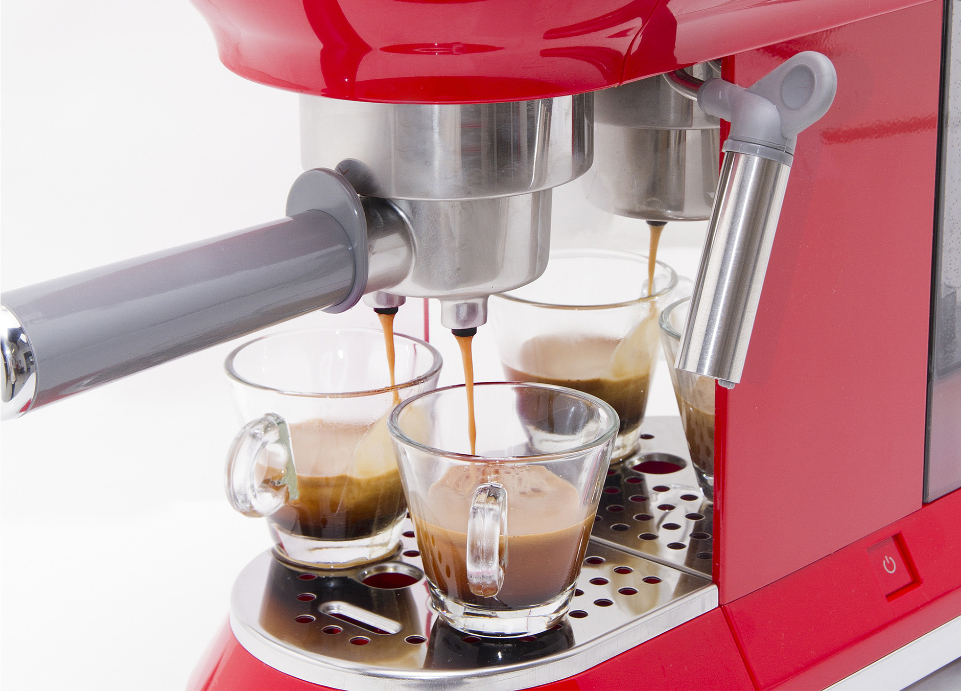 Smeg ECF01BLUK Macchina da caffè con pompa tradizionale sistema cappuccino regolabile bianco 