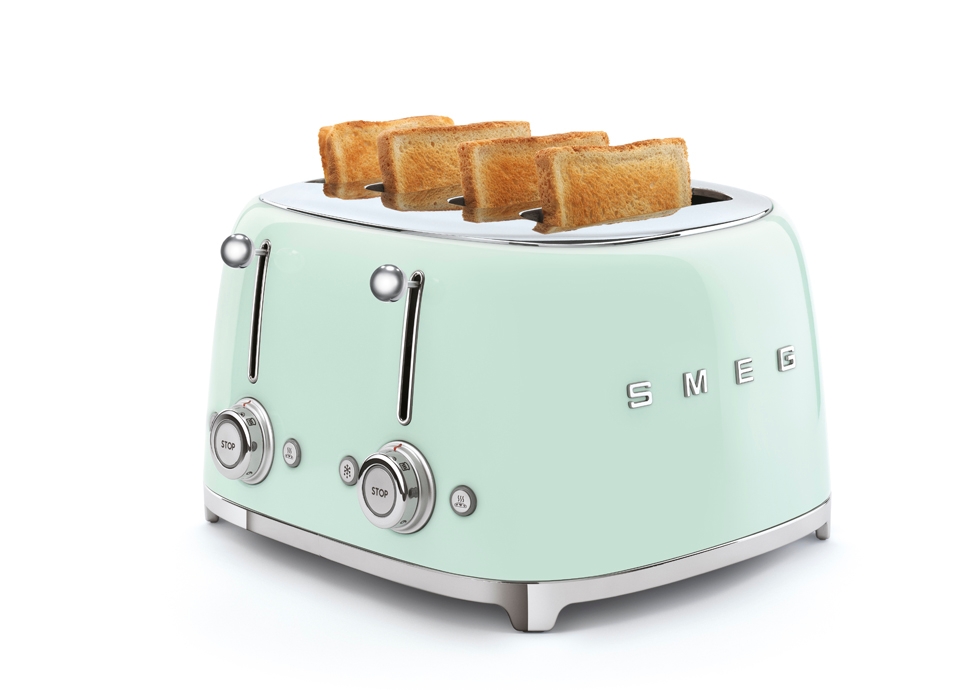 Smeg White Toaster 4 slice TSF03WHEU