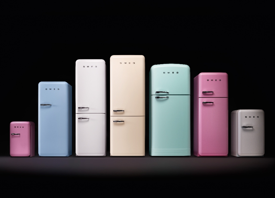 Histoire SMEG - Les réfrigérateurs Smeg FAB de l'iconique gamme 