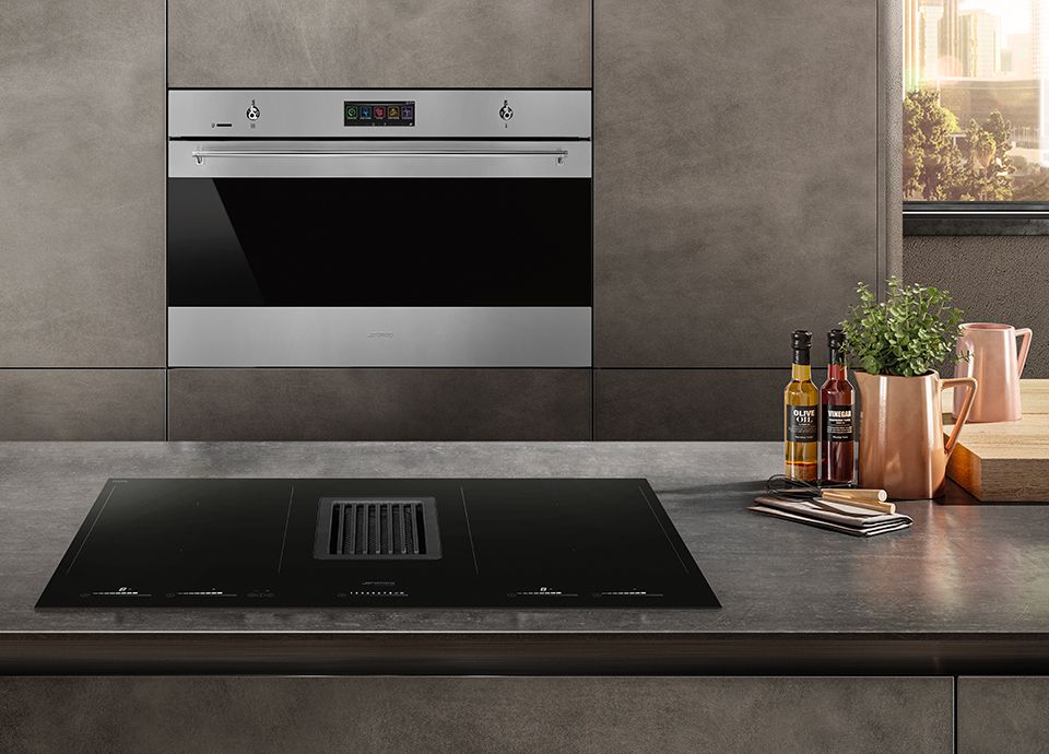 Smeg Lavavajillas empotrable parcialmente integrado PL364CN con panel  frontal negro de 60 cm