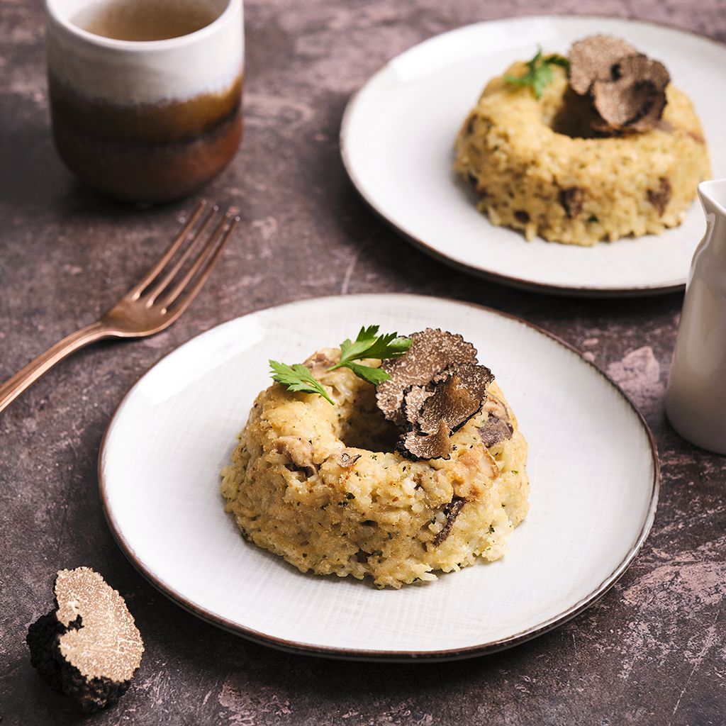 Savarin di riso con funghi e tartufo