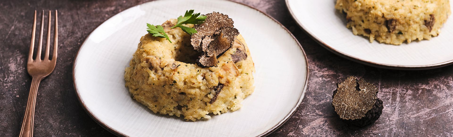 Savarin di riso con funghi e tartufo