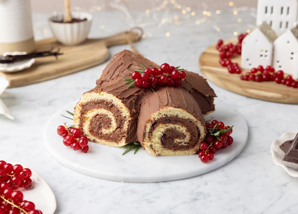 Chocolade Yule log
