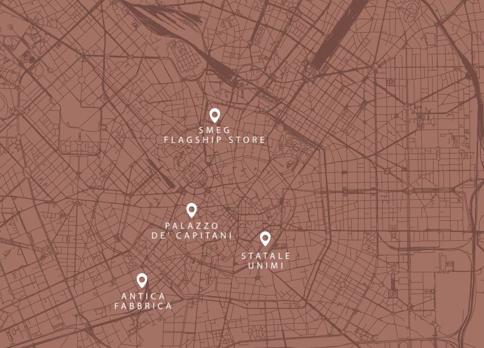 Milan map with Fuorisalone location