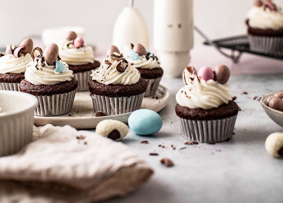 Chokoladecupcakes – perfekte til påske