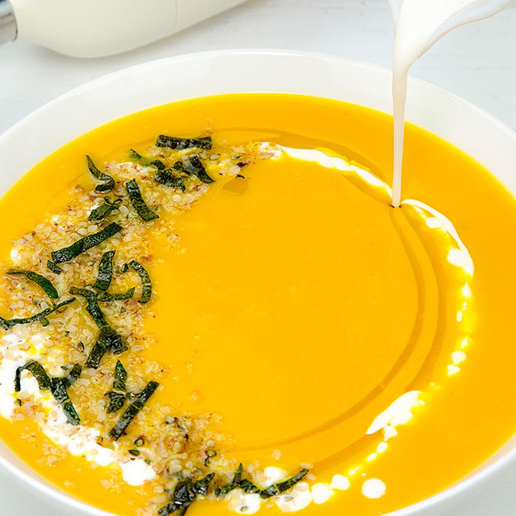 Pumpkin soup with ginger and turmeric